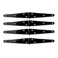 thumbnail image 1 of Black Shed Door Gate Hinges with Screws Decorative Strap Hinge for Wood Gate, 1 of 12