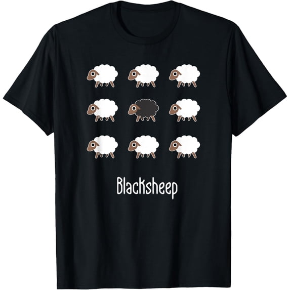 Black Sheep Be Different Good out of the crowd out of box T-Shirt
