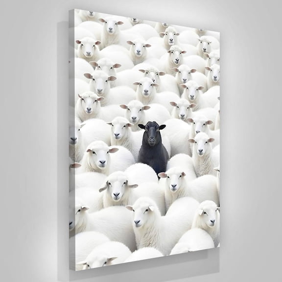 Black Sheep Posters Stand Out Be Different Print Poster Motivational Modern Animal Wall Art Canvas Artwork Wall Decor Home Bedroom Decoration No Frame