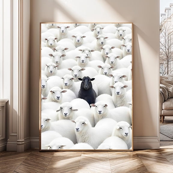 Black Sheep Stand Out From the Crowd Motivational Entrepreneur Mindset Statement Poster