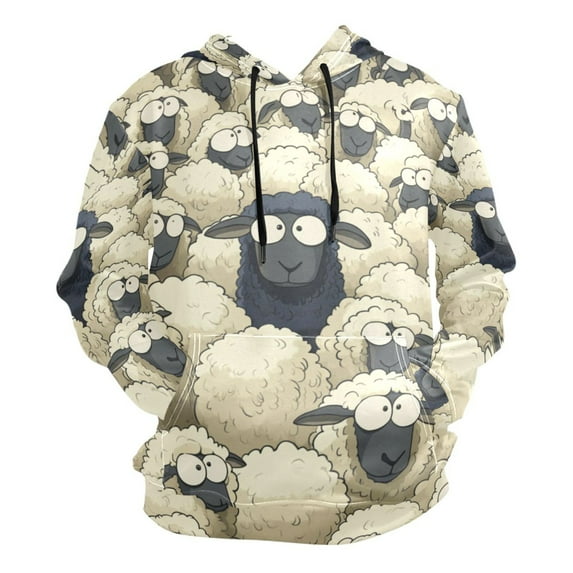 Black Sheep in A White Sheep Men’s Hoodies Sweatshirt Fleece Jackets Long Sleeve Sweatshirts