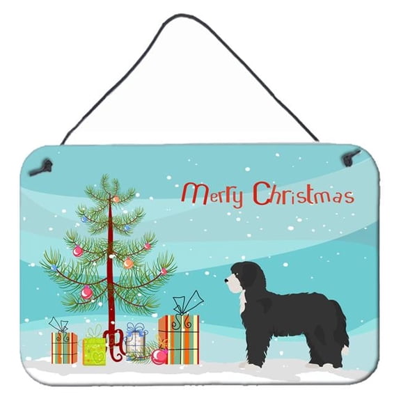 Black Sheepadoodle Christmas Tree Wall or Door Hanging Prints