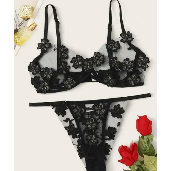 Black Sheer Lingerie Set