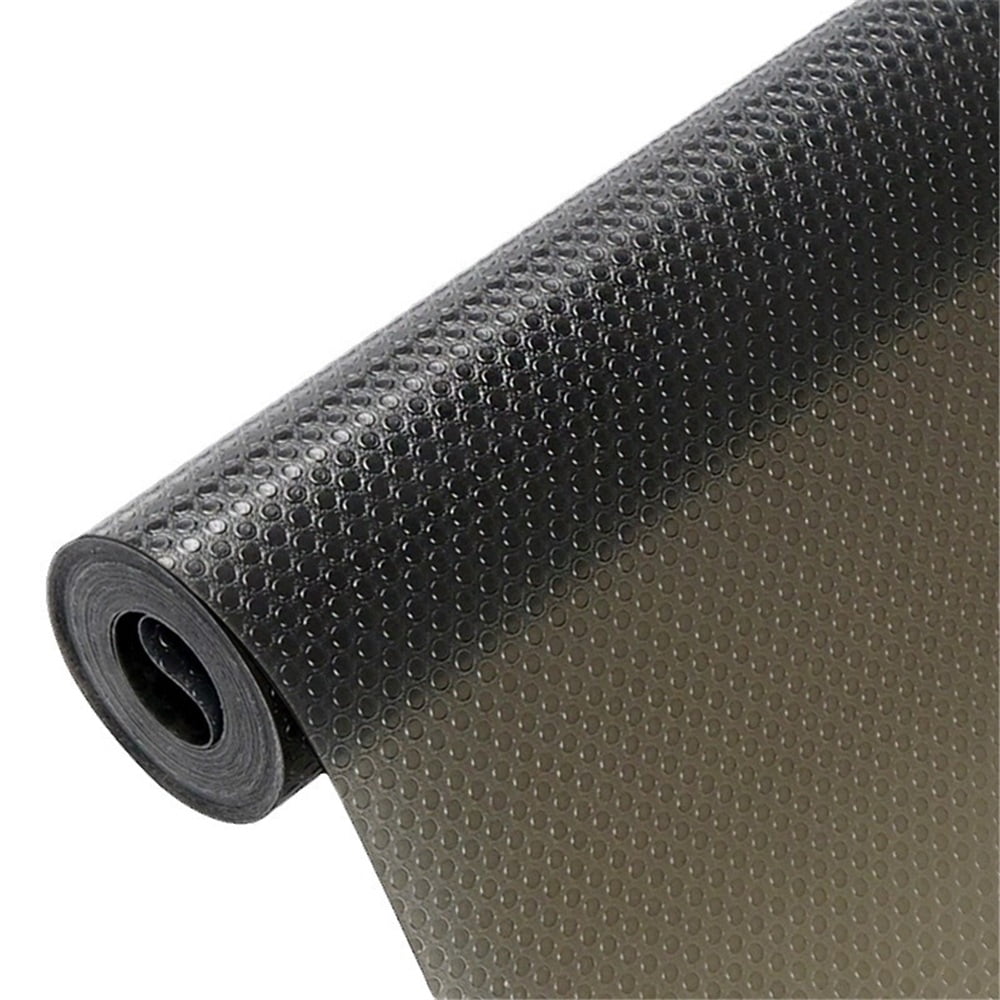 Black Shelf Liners Kitchen Cabinets Non Adhesive Drawer Mat ...