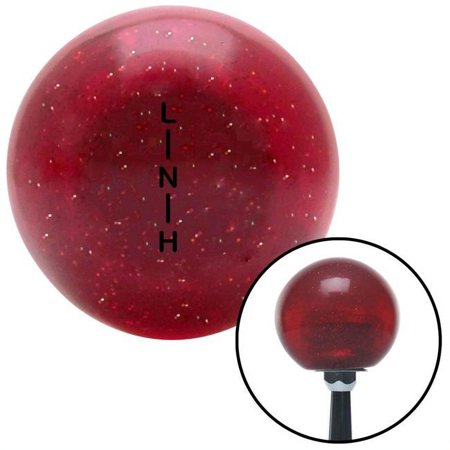 Black Shift Pattern 34n Red Metal Flake Shift Knob with M16 x 1.5 Insert Shifter Brody