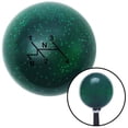 thumbnail image 1 of Black Shift Pattern 64n Green Metal Flake Shift Knob with M16 x 1.5 Insert Shifter, 1 of 1