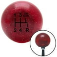 thumbnail image 1 of Black Shift Pattern OS15n Red Metal Flake Shift Knob with M16 x 1.5 Insert Shifter, 1 of 1