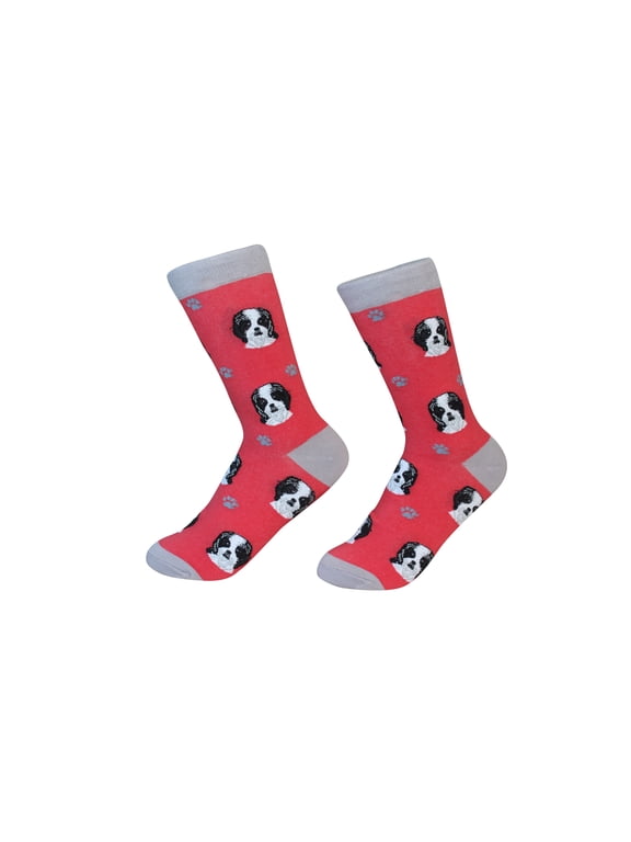 Black Shih Tzu Dog Breed Socks Unisex Sock Daddy by E&S Pets