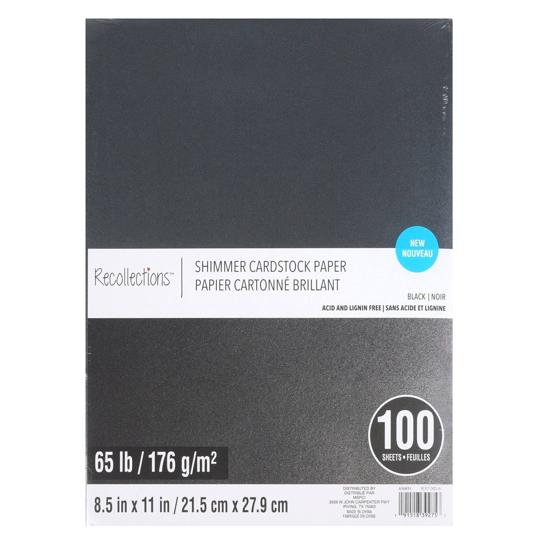 LUX Linen Collection 100 lb. Cardstock Paper, 12 x 18, Black, 1000  Sheets/Pack (1218-C-BLI-1000)