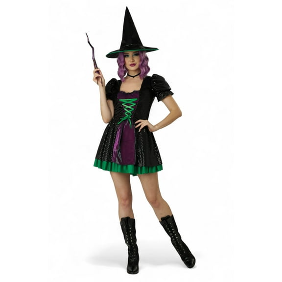 Black Shimmer Witch Adult Costume