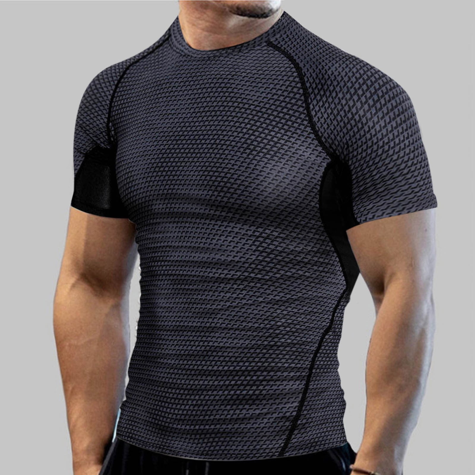 Tight black hot sale shirt mens