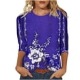 thumbnail image 1 of Black Shirts for Women Dressy Casual Spring Tops for Women 2025 3/4 Sleeve Gauze Womens Tops Blouses Short Sleeve Womens Tops Casual Summer Clearance, 1 of 5