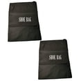 thumbnail image 1 of Black Shoe Bag With Drawstring Closure Travel Storage Set of 2, 1 of 2