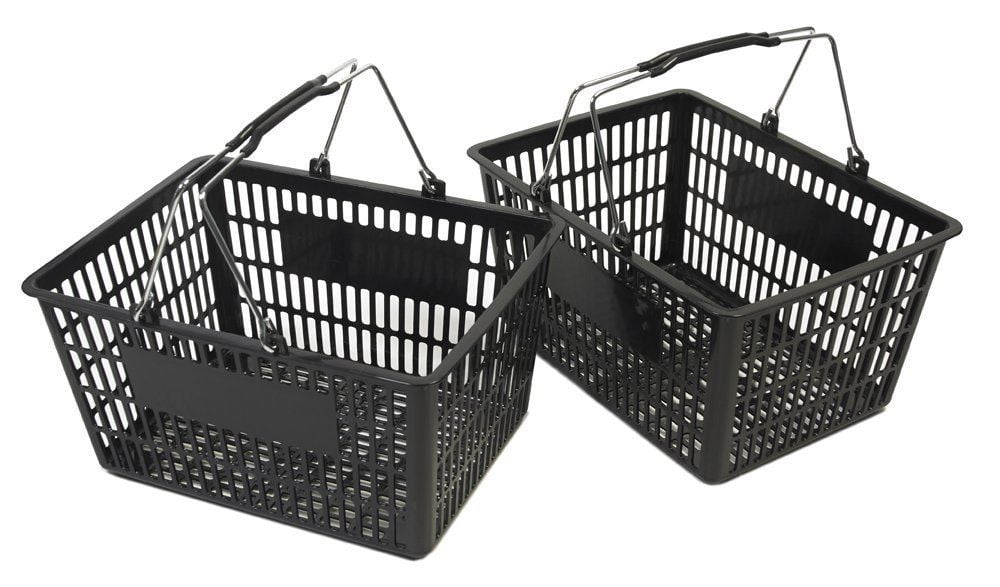 Black Shopping Basket (Set of 2)