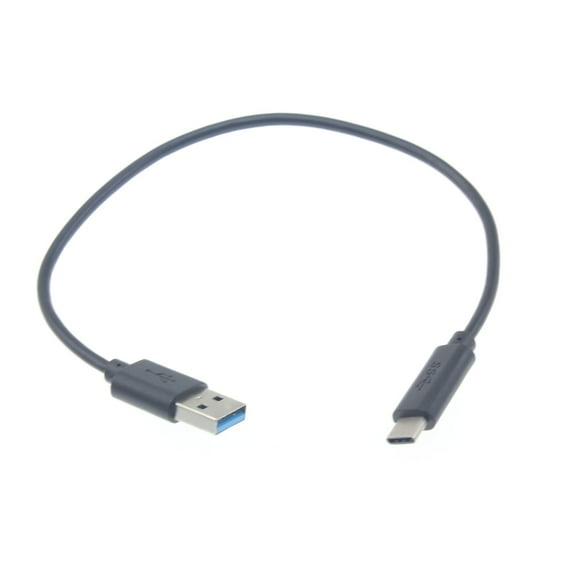 Black Short 1ft Type-C Cable Rapid Charge USB Wire Sync USB-C Power Data Link Cord Supports Fast Charging Compatible With LG V50 ThinQ 5G, G8 ThinQ - Motorola Moto G7 Power Play