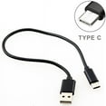 thumbnail image 1 of Black Short 1ft Type-C Cable Rapid Charger Sync USB Wire USB-C Power Data Link Cord Supports Fast Charging Q6D for Samsung Galaxy S9 S9+, 1 of 4