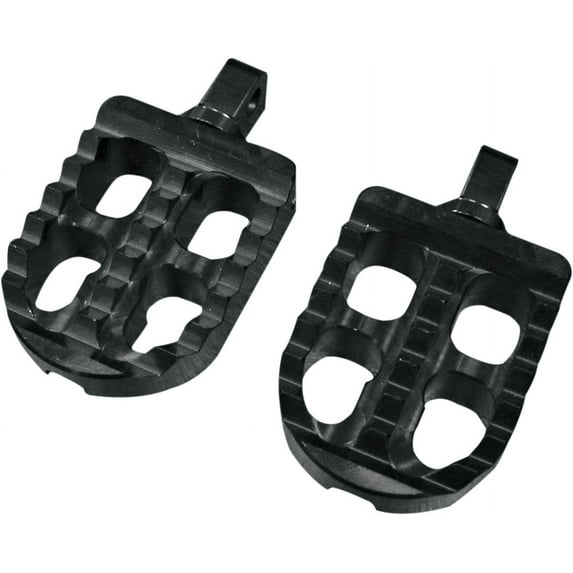 Black Short Adjustable Serrated Footpegs