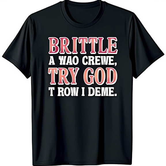 Black Short Sleeve Neck T-Shirt with Eye Catching Graphic Print on Front