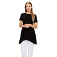 thumbnail image 1 of Black Short Sleeve Rayon Tunic, 1 of 3