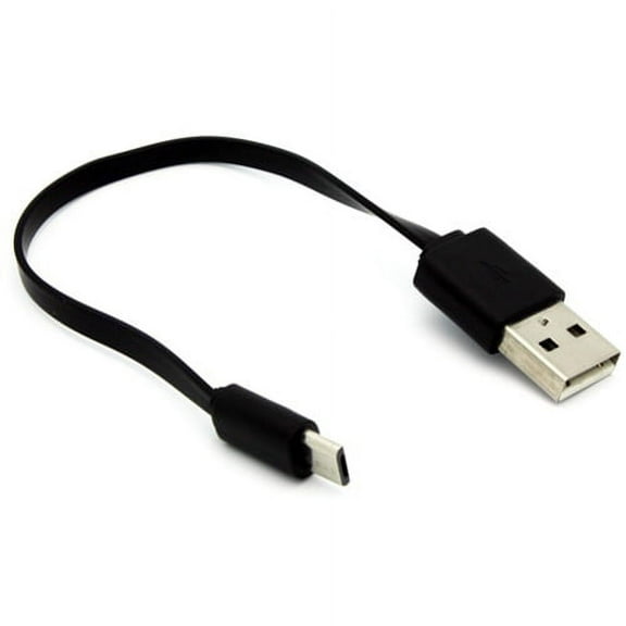 Black Short USB Cable Compatible With Samsung Galaxy J7 (2018) Refine, J5 J3 Emerge, (2018) Grand Prime Express Prime Avant Amp 2 Alpha A6 A5 - Verizon Ellipsis 8 HD - Xiaomi Redmi Note 6 Pro