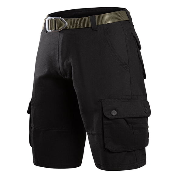 Black Shorts Mens Work Shorts For Men Stretch Tactical Cargo Shorts for Men Waterproof Quick Drying Outdoor Hiking Shorts Stretch Pants with Multiple Pockets