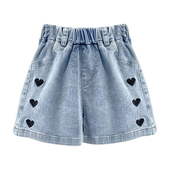 Black Shorts for Girls Size 10-12 Wide legs Shorts Summer Girls Active Elastic Jeans Shorts with Pocket