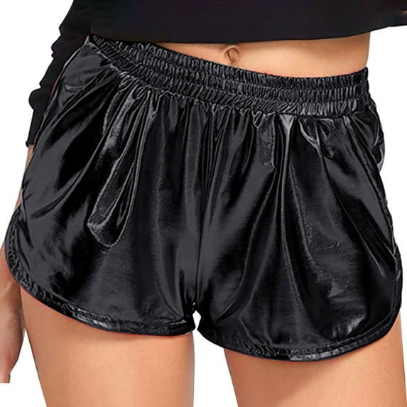 Black Shorts for Women Fashion Women Quick Drying Casual Solid Shorts Pants