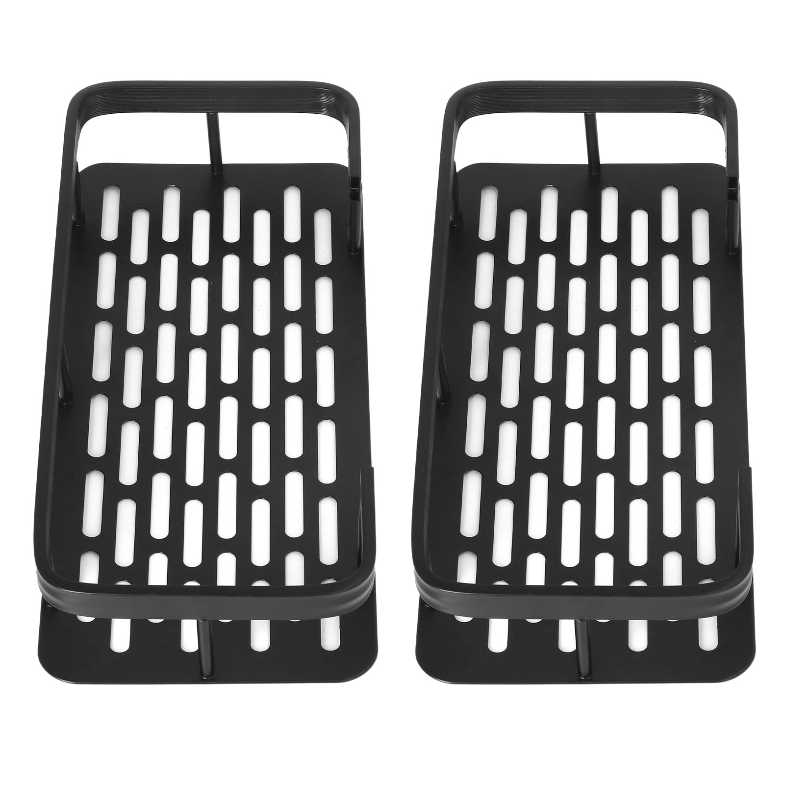 Black Shower Caddy Basket Towel Holder, Adhesive Shower Shelves