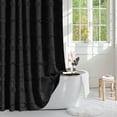 Boho Black Shower Curtain, Textured Tufted Chevron Striped, Waterproof ...