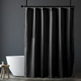 thumbnail image 1 of Black Shower Curtain Liner, Black Fabric Shower Liner, 2-in-1 Bathroom Shower Curtain and Liner, 12 Grommet Holes, Water Proof, Machine Washable, Hotel Quality, 72 x 72 Inches, 1 of 8