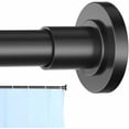 thumbnail image 1 of Black Shower Curtain Rod 31 to 104 Inch,1 Inch Diameter Adjustable Spring Tension Curtain Rod No Drilling Stainless Steel Telescoping Rod,No Rust, 1 of 7