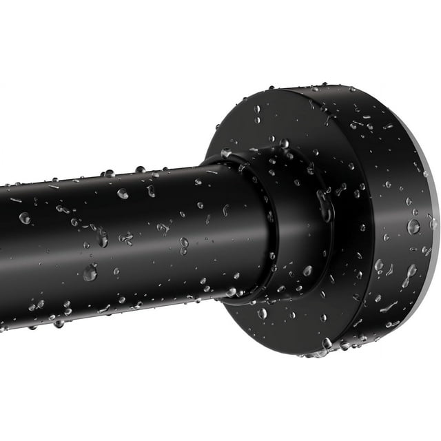 Black Shower Curtain Rod 34-96 Inches(2.8-8ft) Never Rust Adjustable ...
