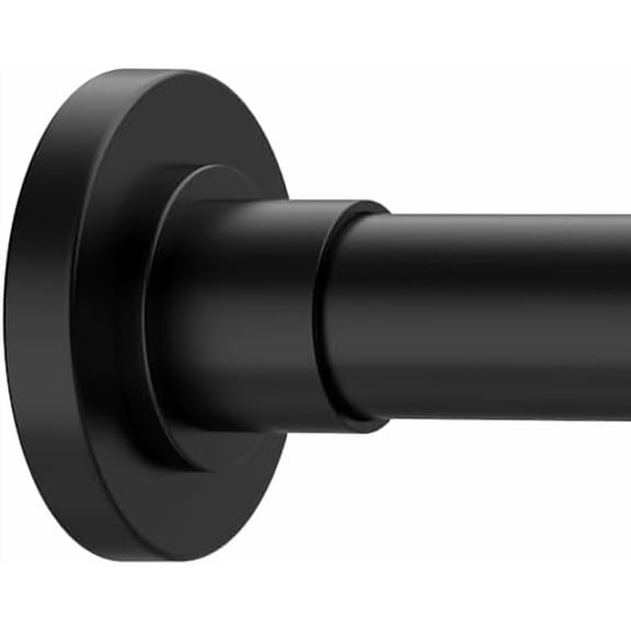 Black Shower Curtain Rods - 31-80 Inch Spring Tension Shower Rods for Bathroom, Adjustable, No Drilling, No Rust, Stainless Steel