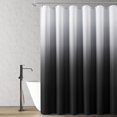 thumbnail image 1 of Black Shower Curtains Black and White Ombre Bath Curtains for Bathroom, Textured Fabric Shower Curtain Liner with 12 Hooks, Water Repellent, Machine Washable, 72 x 72 inch, 1 of 6