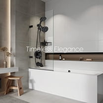 Black Shower Faucet Set with Tub Spout (Valve Included), Black Shower Head and Handle Set with Handheld