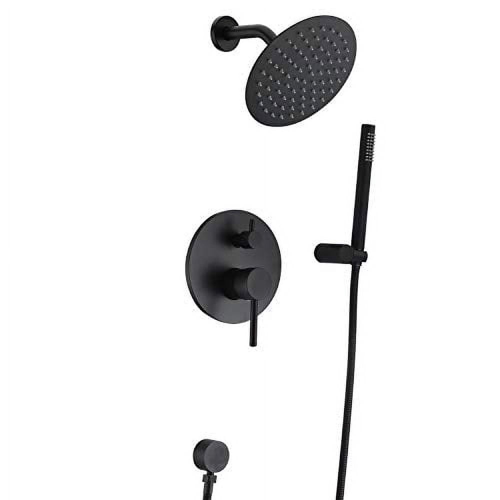 Matte Black Adjustable Rain Shower System with Handheld