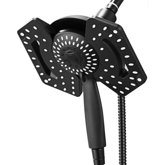 Black Shower Head with Handheld: 2-in-1 Shower Head High Pressure with Rainfall Showerhead Handheld Showerheads Detachable Shower Heads with Hose 2.5GPM Double Shower Head Dual Shower Heads Cambo