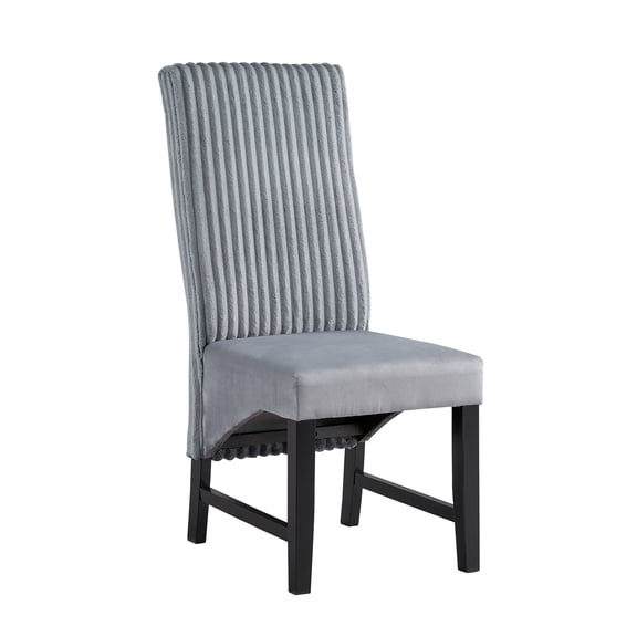 Black Side Chairs (Set of 2) | Cozy Seating in Home | Corduroy and Synthetic Wood Materials | Addresses the Problem of Uncomfortable and Short - Lifespan Chairs