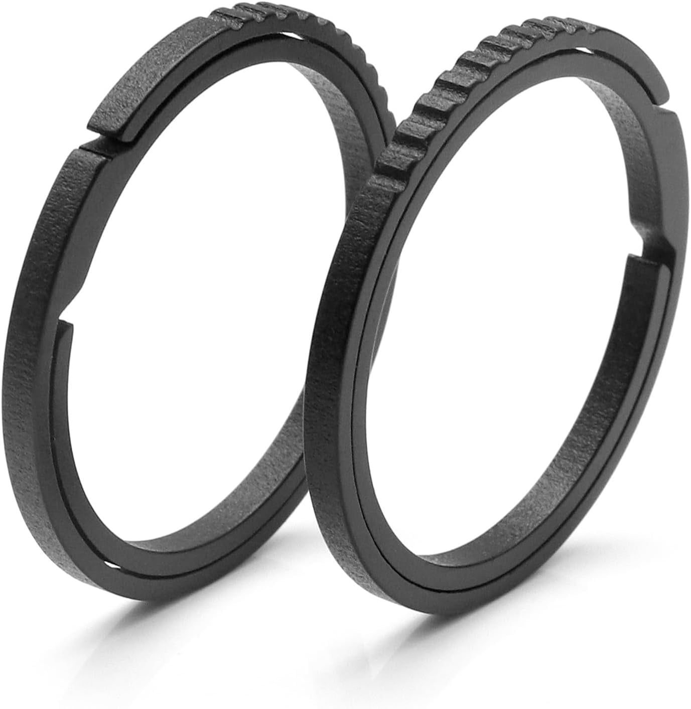 TISUR Titanium Key Rings 5 Pack - Gold Side Push Quick Release Split Rings For Keys, EDC, Dog Tags