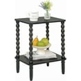 thumbnail image 1 of Black Side Table, Small End Table with 2-Tier Shelf, Vintage Night Stand with Storage for Bedroom Living Room, Small Spaces (Black), 1 of 15