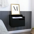 thumbnail image 1 of Black Side Table With Single And Shelves For Bedroom Living Spaces Furnishings Modern Nightstand - Room, 1 of 2
