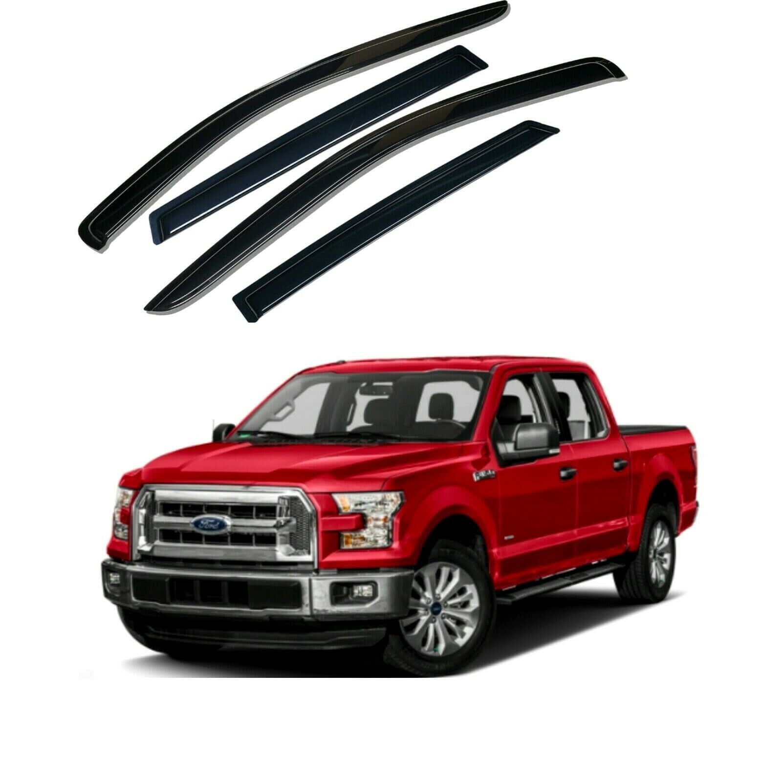 Chrome rain guards 2024 for ford f150