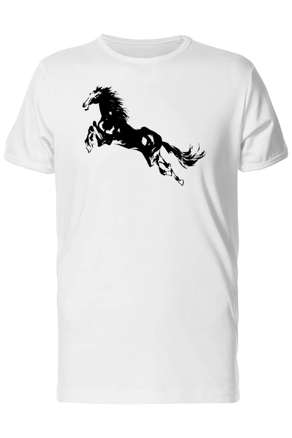 Black Silhouette Of A Horse T-Shirt Men -Image by Shutterstock, Male Small