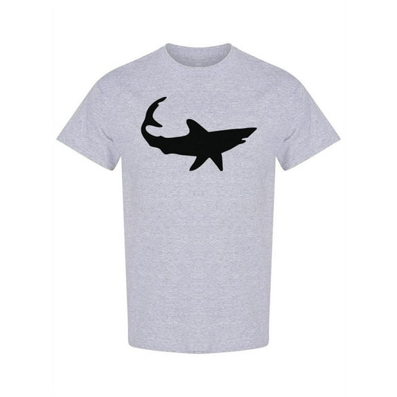 Black Silhouette Shark Design T-Shirt Men -Image by Shutterstock, Male 3X-Large