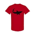 thumbnail image 1 of Black Silhouette Shark Design T-Shirt Men -Image by Shutterstock, Male Medium, 1 of 2