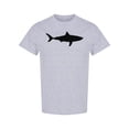thumbnail image 1 of Black Silhouette Shark T-Shirt Men -Image by Shutterstock, Male 3X-Large, 1 of 2