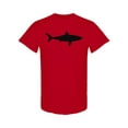 thumbnail image 1 of Black Silhouette Shark T-Shirt Men -Image by Shutterstock, Male Medium, 1 of 2