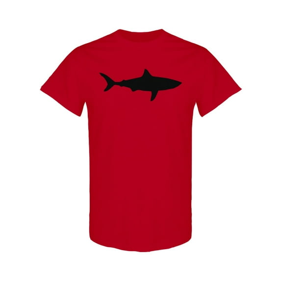 Black Silhouette Shark T-Shirt Men -Image by Shutterstock, Male XX-Large
