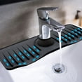 thumbnail image 1 of Black Silica gel Kitchen Sink Faucet Mat, Faucet Drip Catcher Splash Guard, Quick Dry Countertop Drain Pad, Sink Water Guard Mat for Kitchen Accessories, 1 of 7