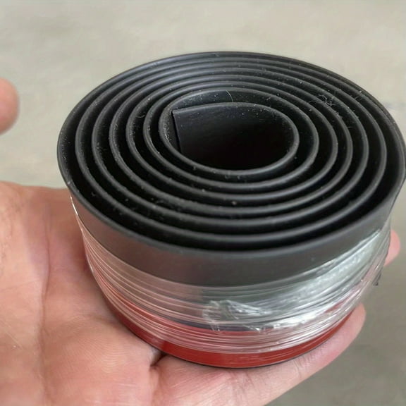 Black Silicone Door Draft Stopper – 39.3" Flexible Self-Adhesive Under Door Seal for Noise Control, Draft Blocking & Energy Saving